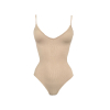 Béžové basic žebrované body BOLTANY (Veľkosť M/L)