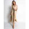 Béžové basic dlhé košeľové šaty košele NESSY