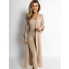 Béžové basic dlhé košeľové šaty košele NESSY