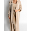 Béžové basic dlhé košeľové šaty košele NESSY
