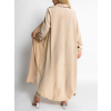 Béžové basic dlhé košeľové šaty košele NESSY