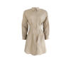 Béžové basic košeľové vypasované šaty SIERRA 95% bavlna