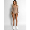 Béžové basic body RIGOLDE s řasením (Veľkosť ONESIZE)