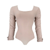 Béžové basic body RIGOLDE s řasením (Veľkosť ONESIZE)