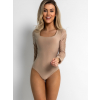 Béžové basic body RIGOLDE s řasením (Veľkosť ONESIZE)
