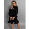 Černé mikinové šaty JAWAD 95% bavlna (Veľkosť ONESIZE)