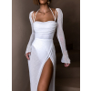 94695 4 bile spolecenske trpytive saty karmenta s flitry