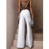 Biele elegantné široké nohavice SUKRAM