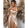 Zlaté spoločenské šaty SYCHAEUS bez ramienok