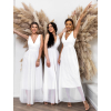 Biele dlhé šaty ADRAS pre družičky