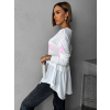 Biely štýlový svetrík BUBA so spodničkou