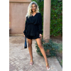 Čierny mušelínový komplet so sukňou RIMAL