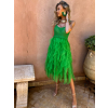 95973 3 zelene boho tylove saty korilin s volany