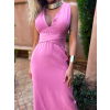 Ružové zaväzovacie šaty DIDAC