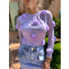 96918 2 fialove kvetinove triko illai s dlouhym rukavem