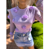 96918 3 fialove kvetinove triko illai s dlouhym rukavem