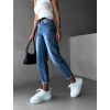 Modré basic jednoduché mom jeans džíny KLARYS (Veľkosť L)