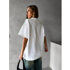 Biele oversized trhané tričko BERATI
