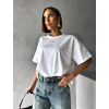 Biele oversized trhané tričko BERATI