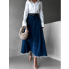 Modrá dlhá džínsová sukňa LINETE