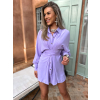 Fialová zavinovacia tunika TONNETE na zaväzovanie