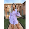 Fialová zavinovacia tunika TONNETE na zaväzovanie