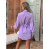 Fialová zavinovacia tunika TONNETE na zaväzovanie