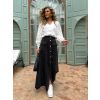 Černá dlouhá džínová sukně SOGONUS na knoflíky (Veľkosť L)