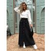 Černá dlouhá džínová sukně SOGONUS na knoflíky (Veľkosť L)