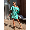 Mentolové oversize elegantné šaty GRANDIE