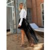 Černá asymetrická tylová sukně SEBNEM (Veľkosť M/L)