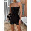Čierny kraťasový elegantný komplet HULVA