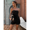 Čierny kraťasový elegantný komplet HULVA