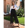 Černé kalhoty TEMMUZ s třásněmi (Veľkosť ONESIZE)