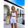 98736 3 bily sportovni elasticky komplet letis