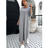 Šedé basic dlhé šaty STOPHERE