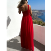 Červené elegantné dlhé šaty FLOAT