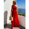 Červené elegantné dlhé šaty FLOAT