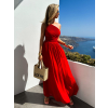 Červené elegantné dlhé šaty FLOAT