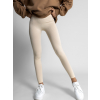 Béžové basic elastické rebrované legíny MARTINELI