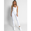 Biely rebrovaný elastický športový set NATALISE