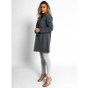 Tmavosivý basic flaušový kabát NOAM