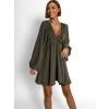 Khaki krátké basic boho šaty RANGE (Veľkosť ONESIZE)