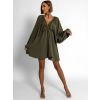 Khaki krátké basic boho šaty RANGE (Veľkosť ONESIZE)