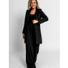Čierny krátky basic flaušový kabát NOAM