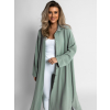 Mentolové basic dlhé košeľové šaty NESSY