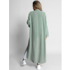 Mentolové basic dlhé košeľové šaty NESSY