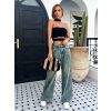 Černý stylový crop top BIRHANE (Veľkosť M/L)