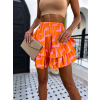 Oranžová volániková letná sukňa IRKANT