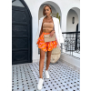 Oranžová volániková letná sukňa IRKANT